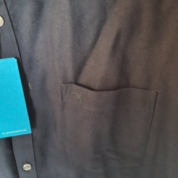 Original Penguin Heritage Slim Fit Navy Shirt XXL - Picture 12 of 16